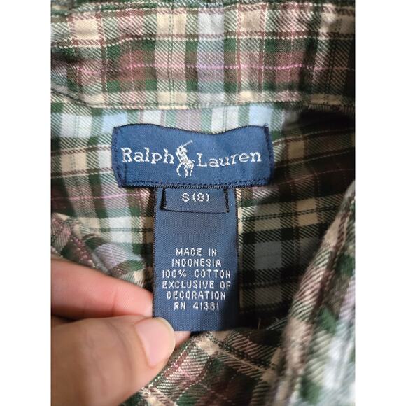 Ralph lauren size 8 boys long sleeve button up shirt - Picture 5 of 6